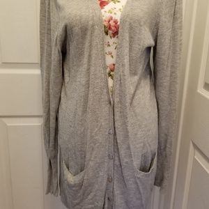 Gray Long Cardigan XL Mossimo